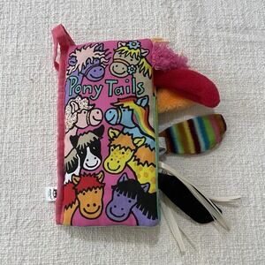 Little Jellycat Pony Tails Cloth Plush Book Horse Ponytails 8.5" Anne Wilkinson